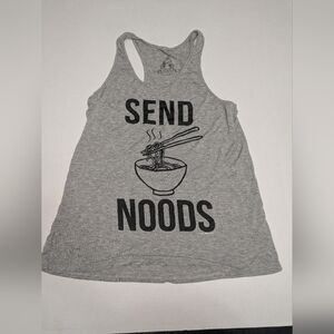 Bear Dance Gray Relaxed Tank Top with Graphic